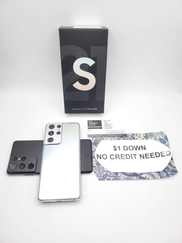 💸 Best Deal on Samsung Galaxy S21 Ultra 5G! 💸 $1 Down Available!