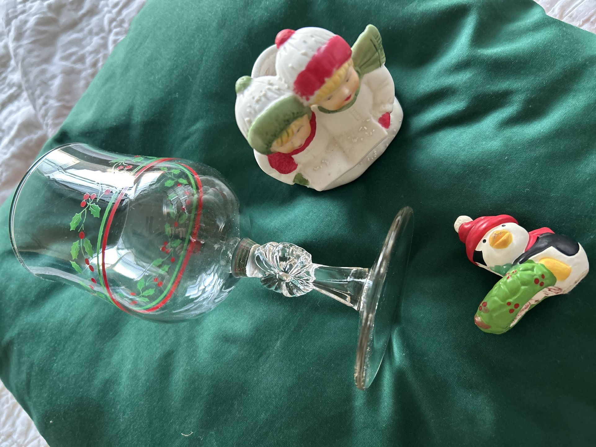 Set Of 3 Items Christmas Decor - Great For Candles