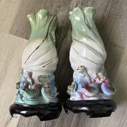 New 8”H Ceramic Vase, 3D Flower And Birds, $10.00 For 2