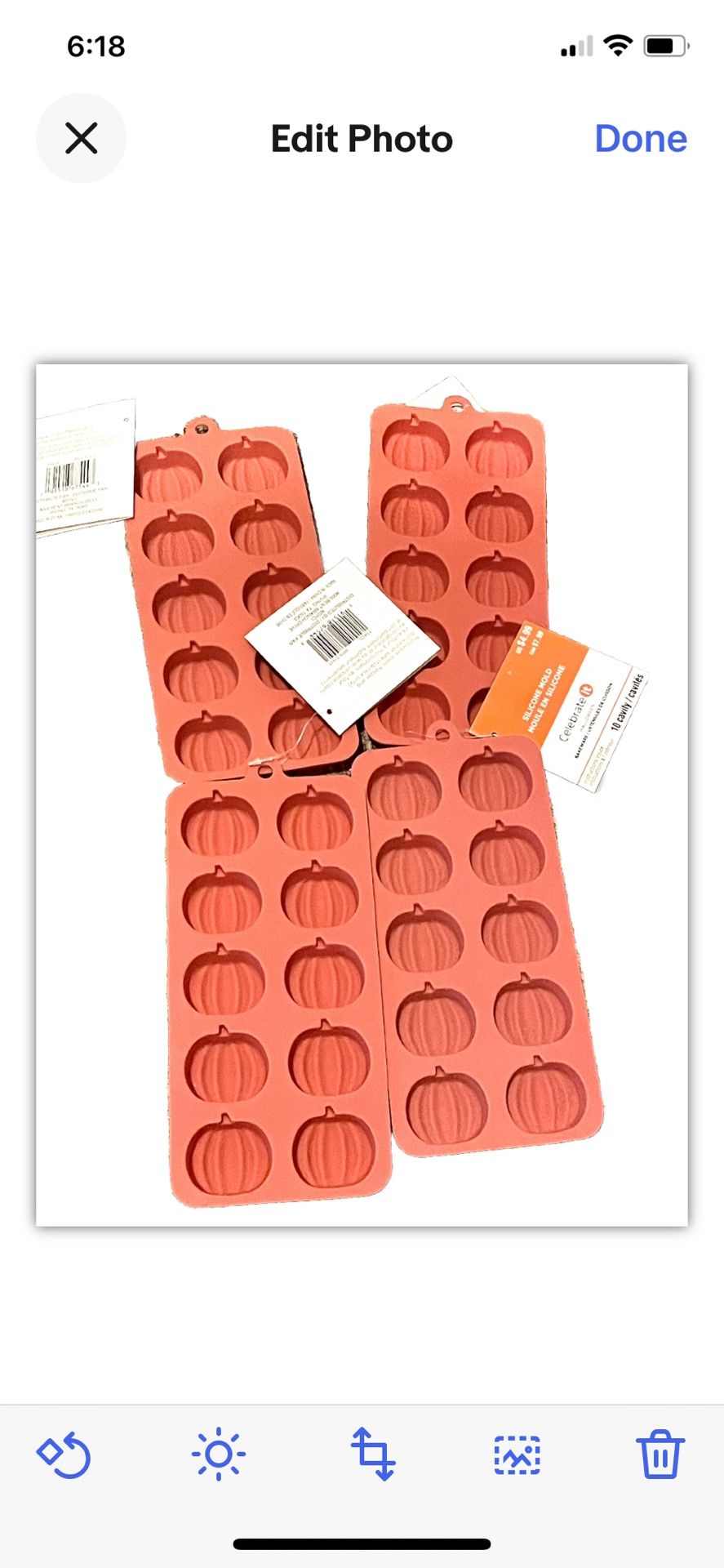 New Set Of 4 Silicone Pumpkin Molds