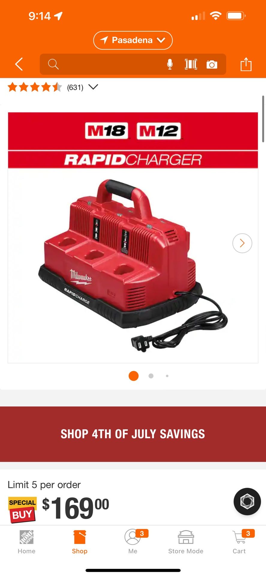 Milwaukee M18 M12 Rapid Charge Station