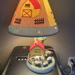 Farm Desk Lamp Infant Toddler Adorable With Matching Shade