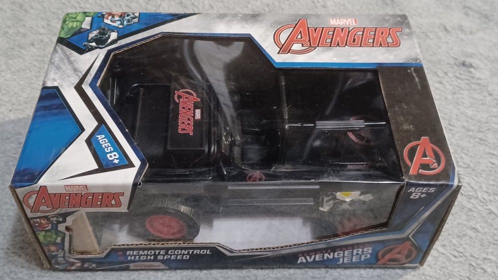 Marvel Remote Control Jeep Black Rc Vehicle Hulk Iron Man Panther