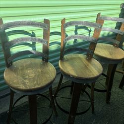 Wine Barrel Custom Bar Stools 