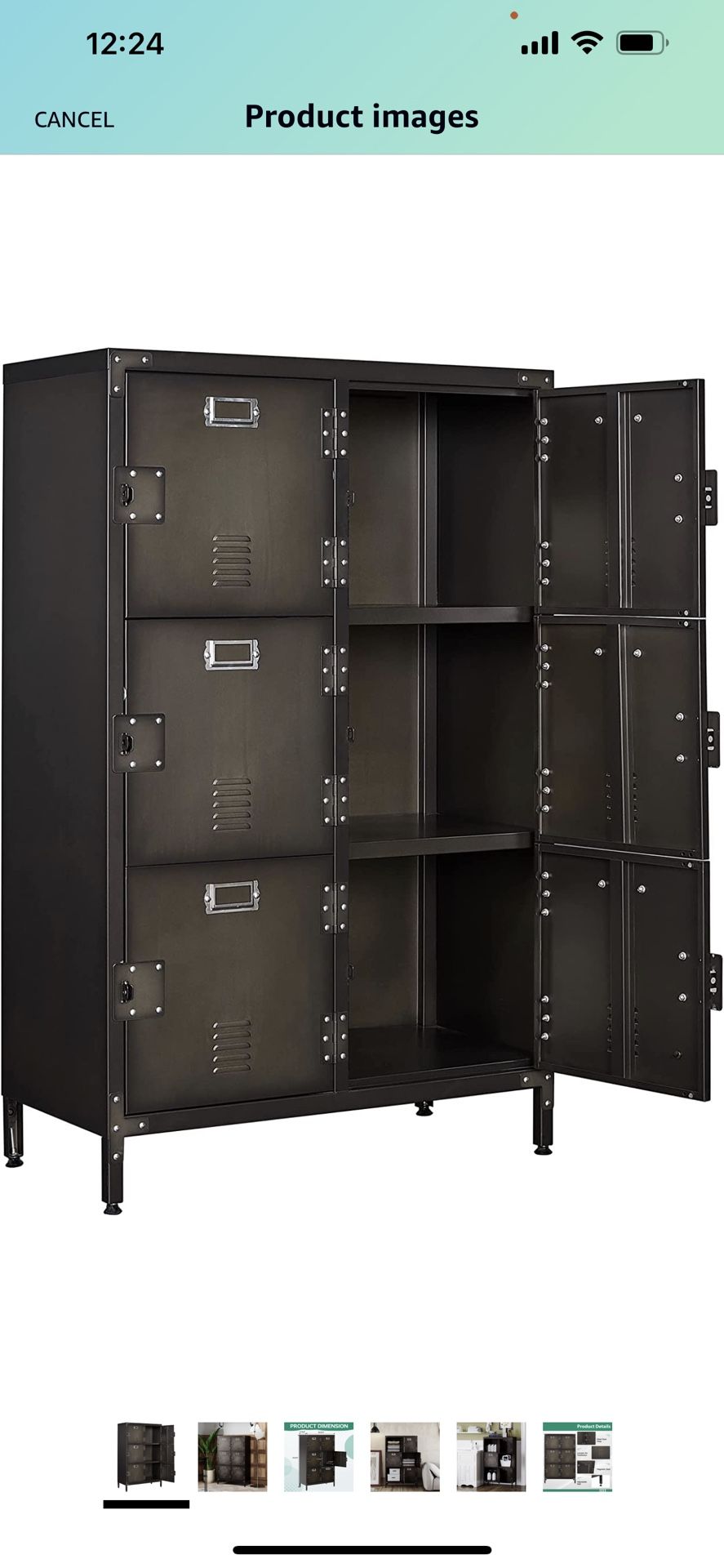 Letaya Metal Storage Cabinets With Lock, 42" Tall Locker Organizer