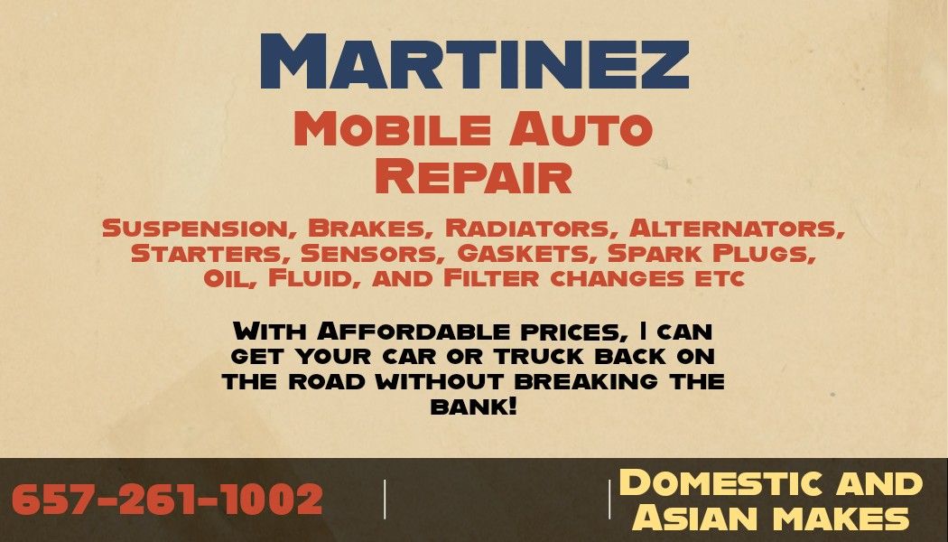 Mobile Mechanic/ Mecanico A Domicilio