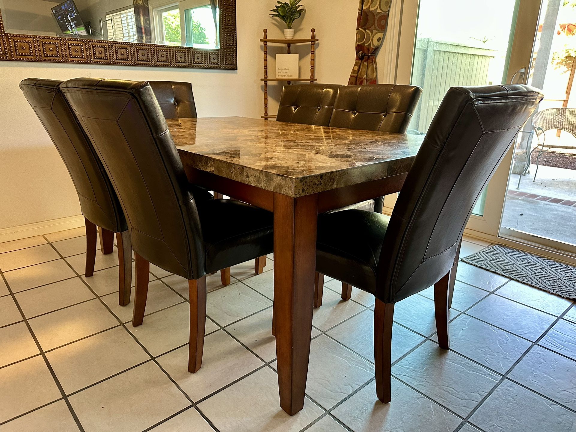 Dining Table Set With 6 Chairs