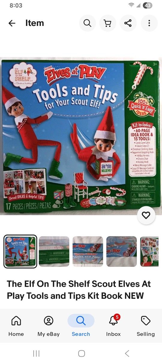 The Elf On The Shelf Scout Elves At Play Tools