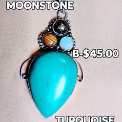 SUCH A BEAUTY! NATURAL GEMS AND YOUR CHOICE OF 925/CH.