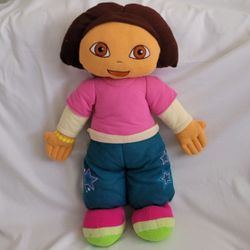 Dora The Explorer Plush Toy Pillow 28"h  Used.