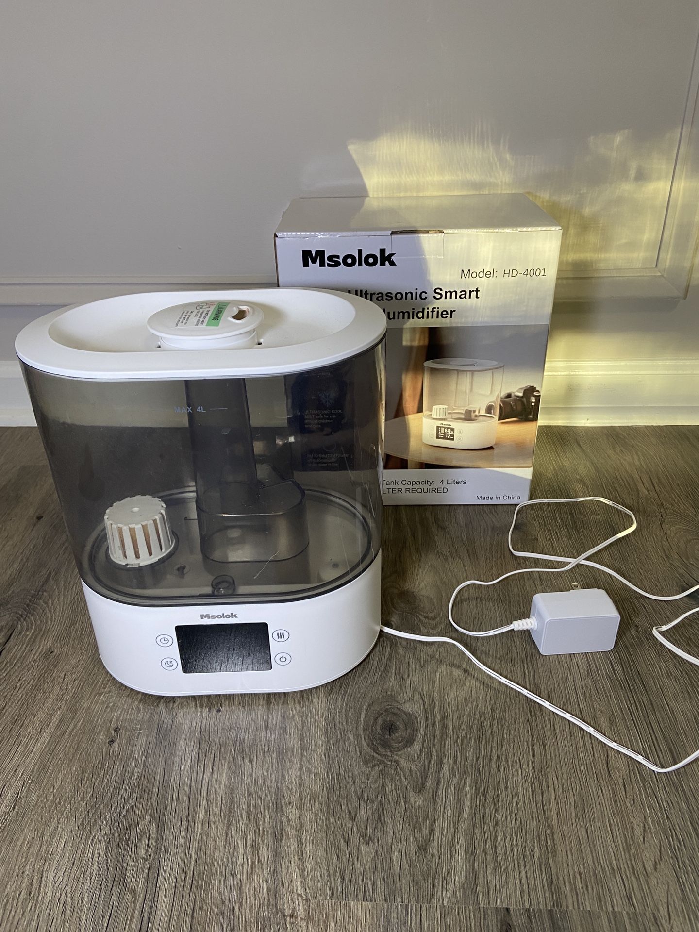Msolok HD-4001 Ultrasonic Smart Humidifiers Bedroom and Baby 4L Cool Mist Air