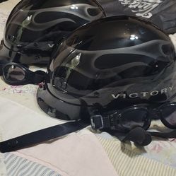 2 Victory Riding Helmets