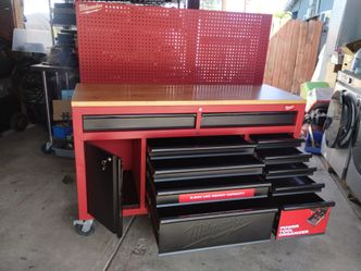 Milwaukee tools box workbench