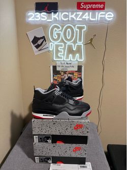Brand new Air Jordan Reimagined Bred 4’s size 12x2 with original box and  hang tag .
