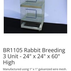 Stacked 3 Rabbit cages