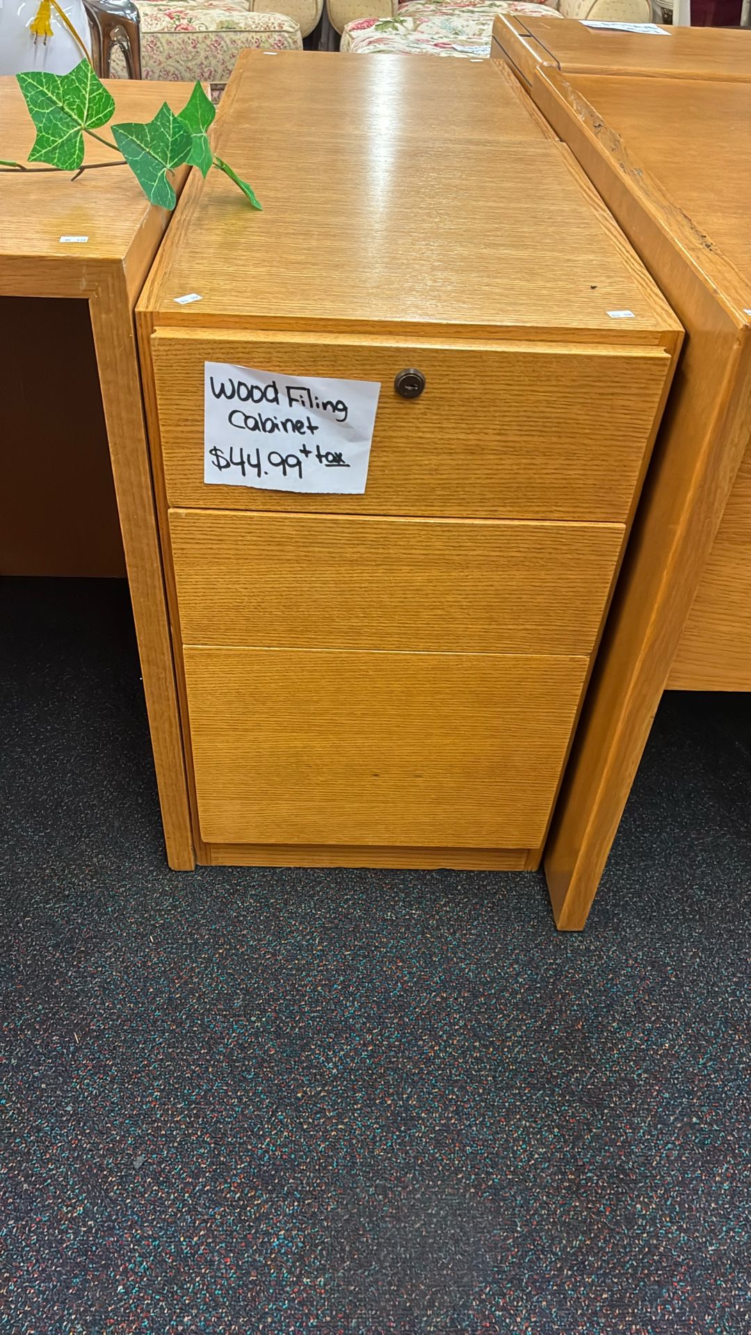 Wood filing cabinet
