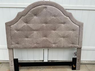 Gray Cocoa Headboard For Queen Size Bed