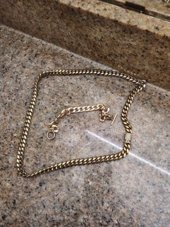 Stainless steel gold chain and bracelet