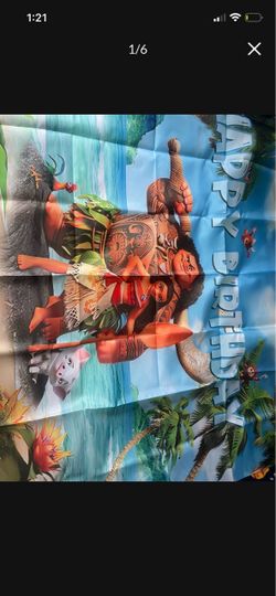 Moana Happy Birthday Party Banner