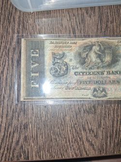 Confederate $5 LA.