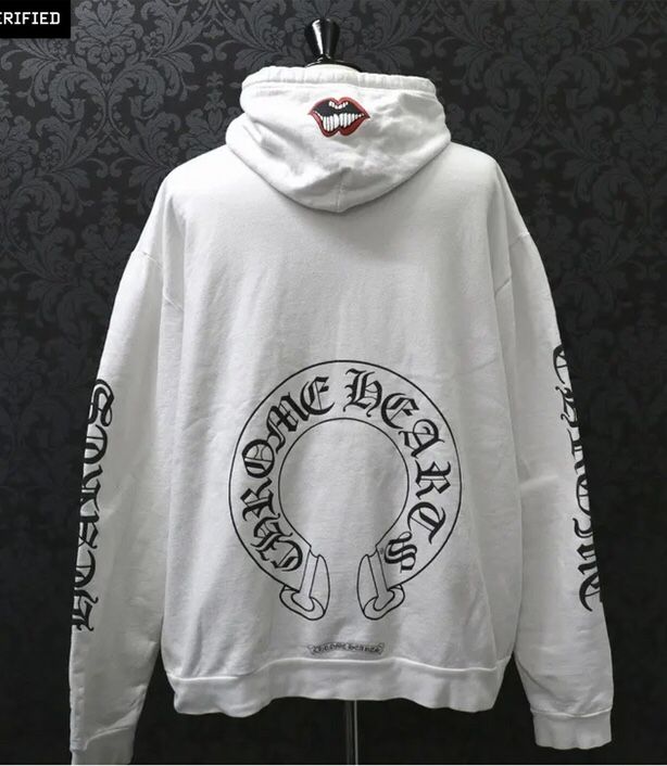 Chrome Hoodie Hearts Off White Red Lips Pullover Denim Hooded Jacket Tears Logo S, M, L, XL Coat 