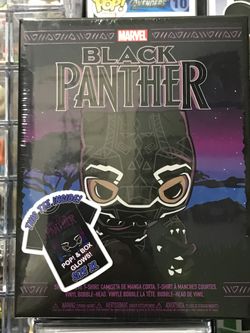 Funko Pop Black Panther Target Exclusive with T shirt XL