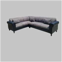 BRAND NEW 7X9FT SECTIONAL SOFA,  CHARCOAL Microfiber Combo. Custom Made AVAILABLE