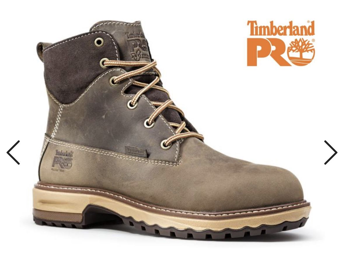 Timberland PRO Women's 6" Hightower Waterproof EH Alloy Toe Work Boots // Slip-Resistant // Oil-Resistant // Electrical Hazard // Safety Boots