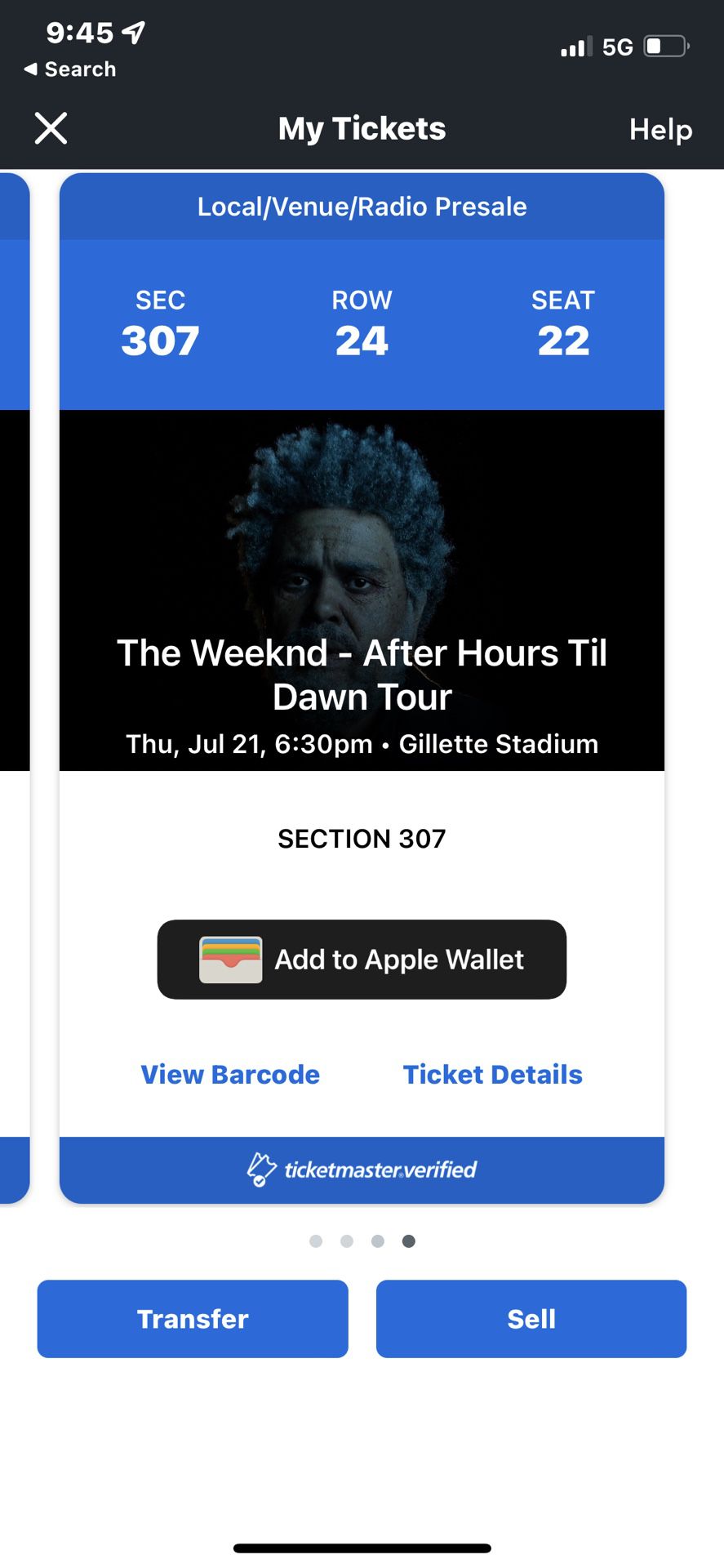 Weekend Tickets 7/21/22 Gillette Stadium
