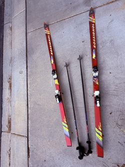 Rossignol Dual Double Skis With Poles