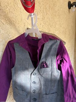 Boys suit vest with shirt 4t