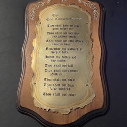 Ten Commandments Plaque 