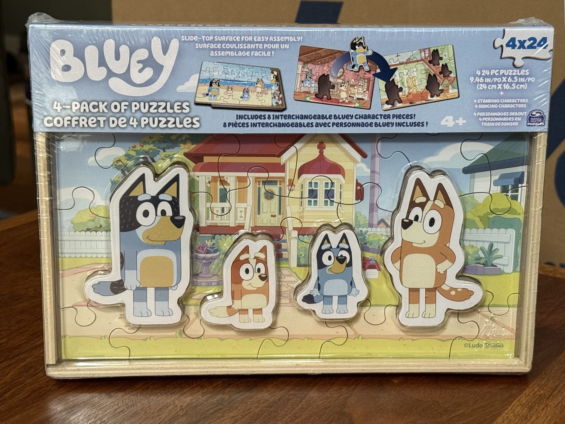 Bluey Wooden Jigsaw Puzzles 4-Pack
