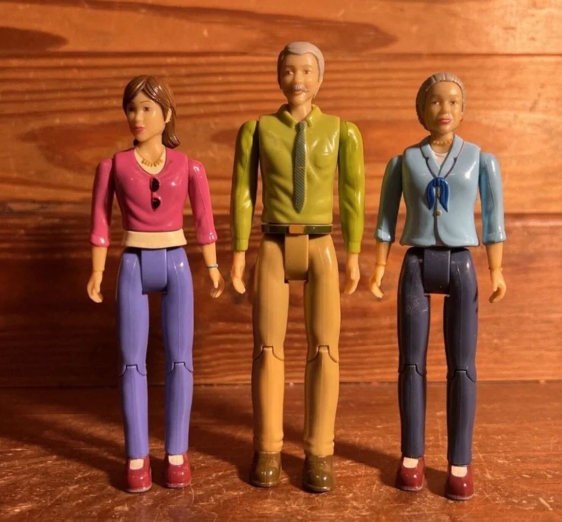 Beverly Hills Sweet Lil Family Dollhouse People Action Lot of 3 GrandParents