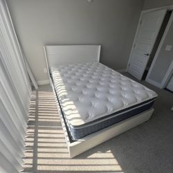 Queen Bad Frame & Mattress 