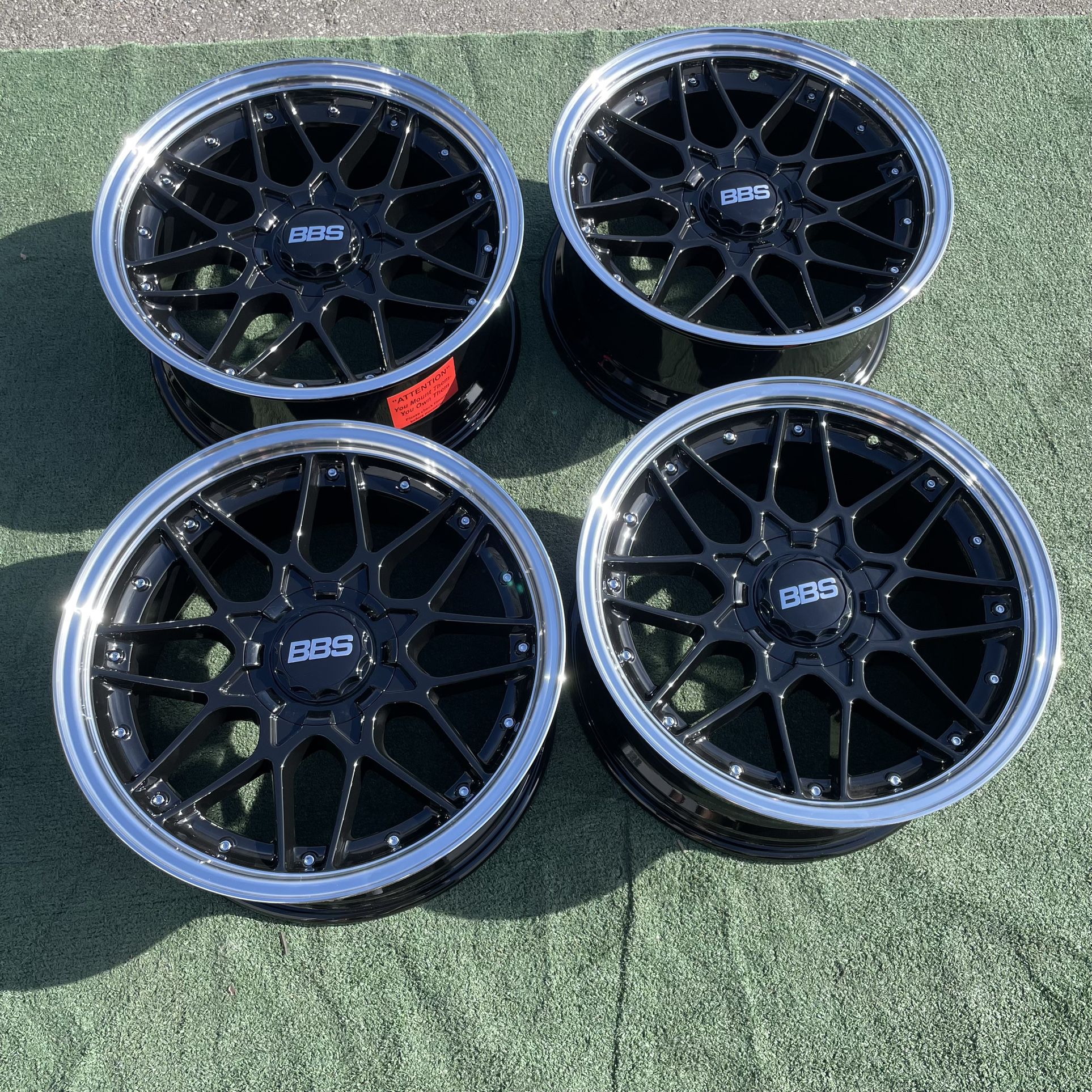 BBS Rims RSII Style Black Wheels Rims 18" 8J +30 (5X120) And 5x114