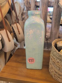 Blue tall vase