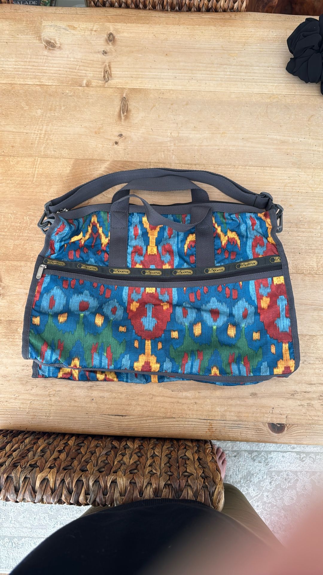 Le Sportsac Southwestern Ikat Pattern Overnight Bag