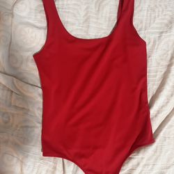 Express Red Body Contour Bodysuit Size M