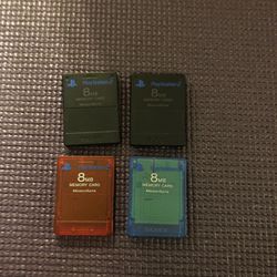 8MB PS2 memory cards
