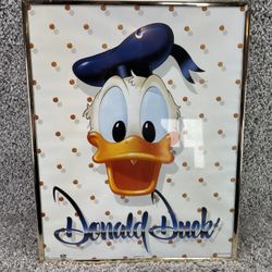 Classic Disney Donald Duck Vintage Poster Frame Children's Room Office Décor