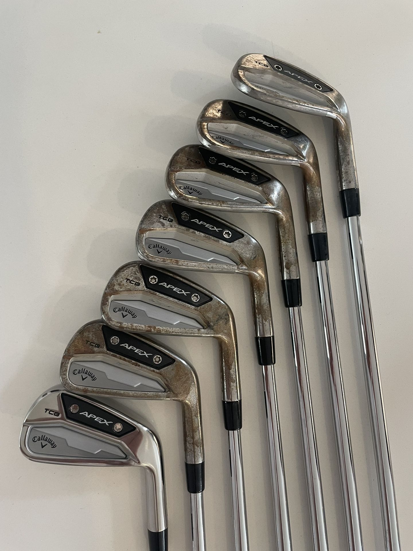 2024 Callaway Apex TCB Raw Golf Iron Set, 4-PW, Stiff 