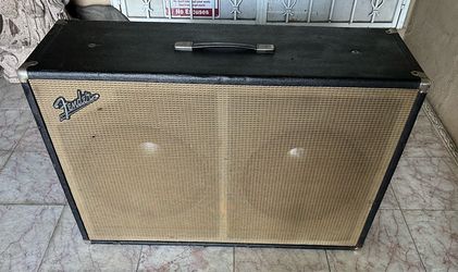 1966 FENDER BANDMASTER ORIGINAL JENSEN 2x12 GUITAR AMP SPEAKER CABINET
