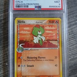 2006 Pokémon EX Dragon Frontiers Kirlia trading card, #33/101, graded MINT 9 by PSA 