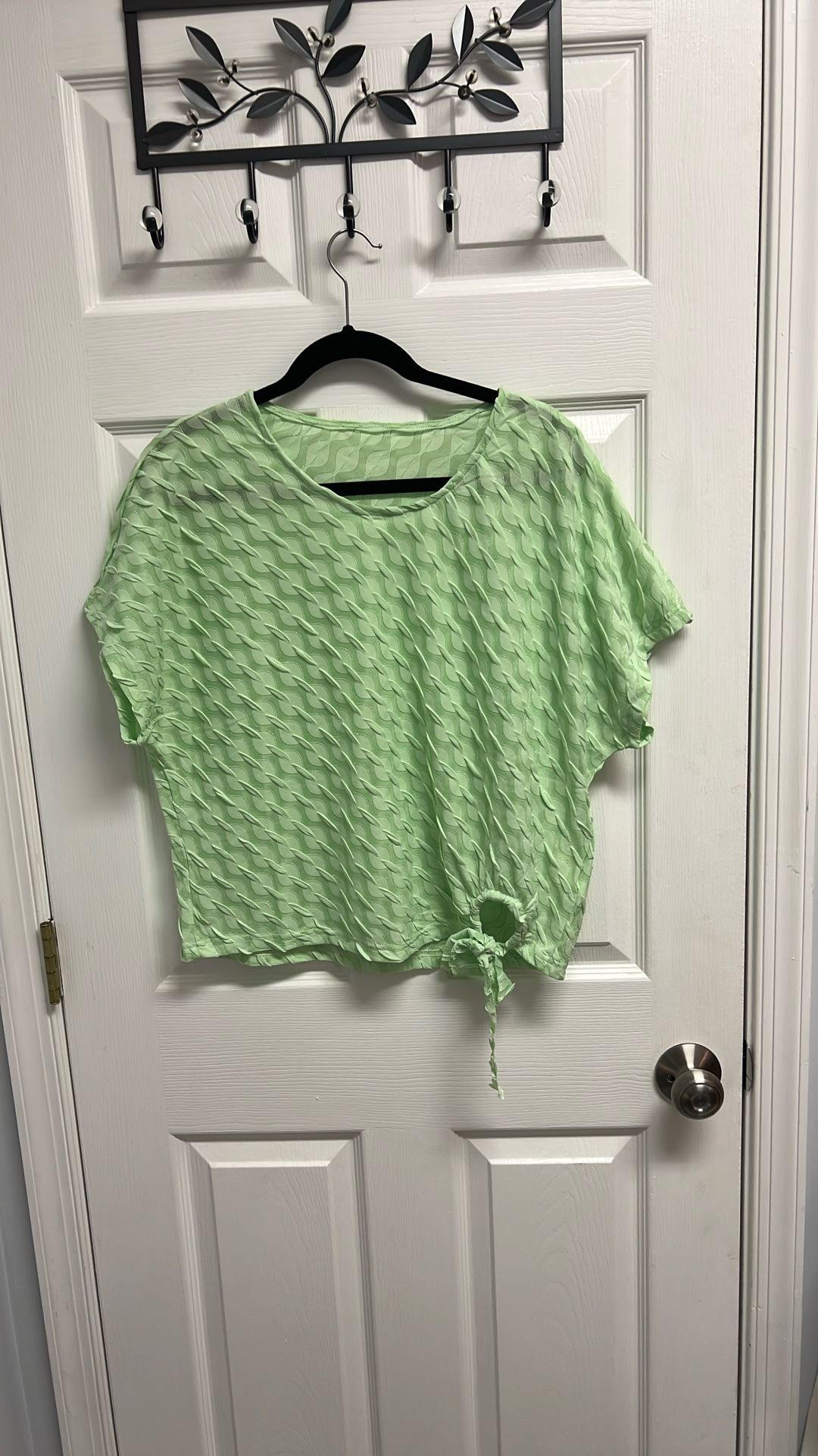 Light Green Patterned Blouse