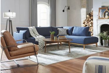 Jollene midnight blue sectional best sale