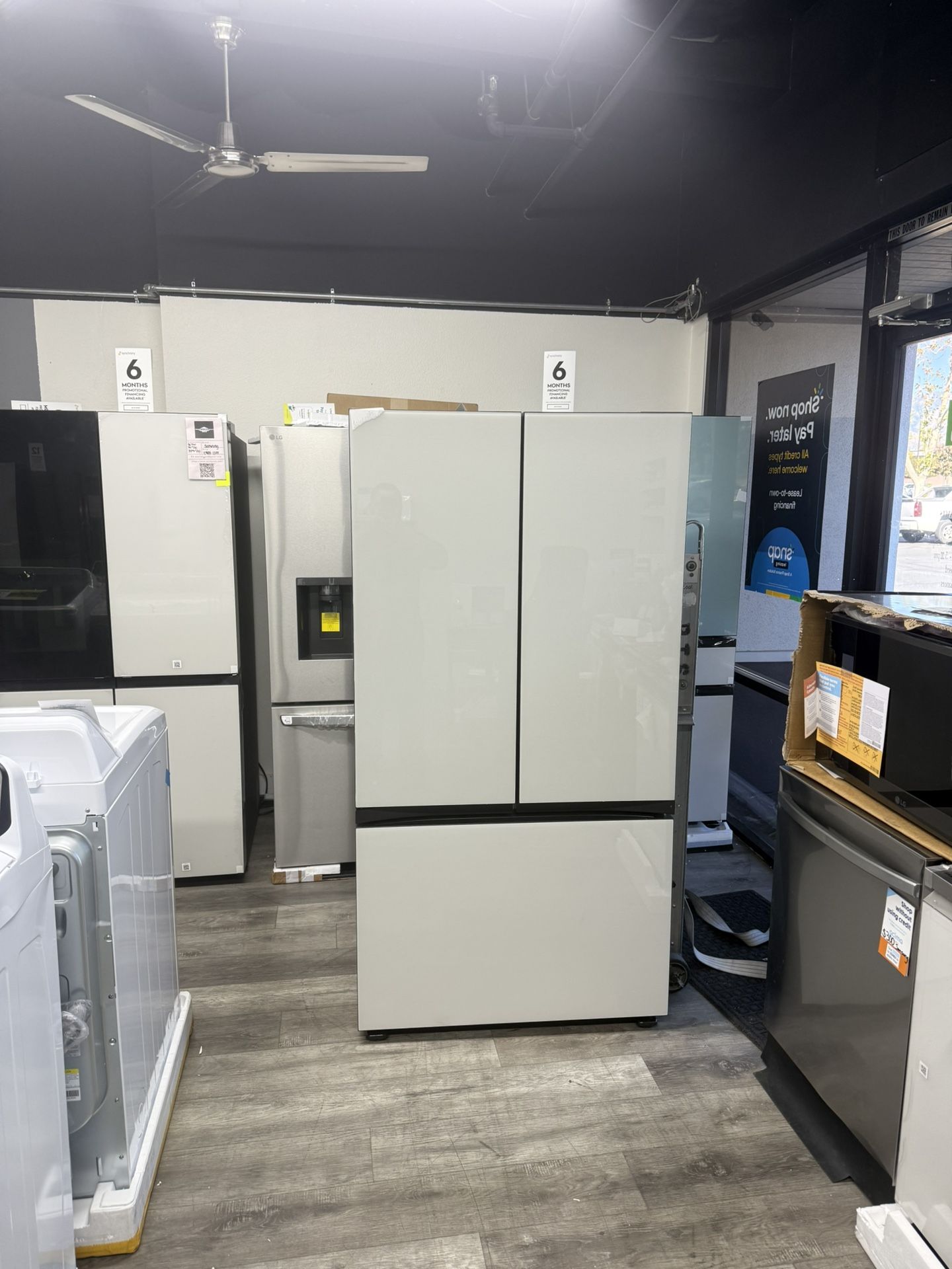 😍WHITE GLASS BESPOKE 30 CUBIC FT. 😍 SAMSUNG FRENCH DOOR BESPOKE WHITE GLASS🔥FINANCING AVAILABLE 🔥