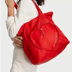 New Victoria’s Secret  Valentine's Day Red HEART Packable Tote Bag $49.95