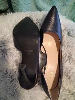 Jenn Ardor Navy Blue Pointed-Toe Heels Size 7