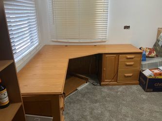 Oak Corner Desk